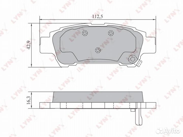 BD-7574 колодки дисковые задн.toyota Avensis V