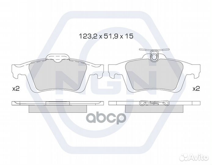 Колодки тормозные дисковые керамические зад