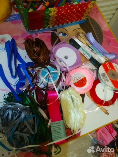 Атласная лента,пайетки