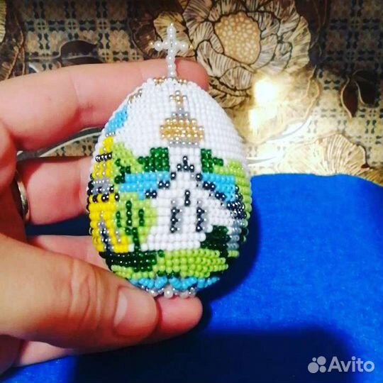 Пасхальное яйцо бисером