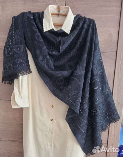 Шарф пашмина,шерсть Италия,Индия