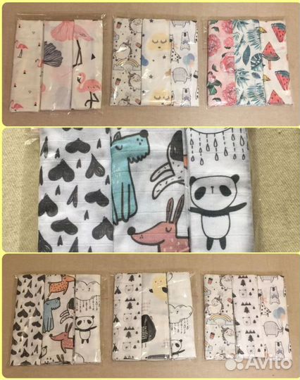 Новые муслиновые полотенца, длинные пелёнки