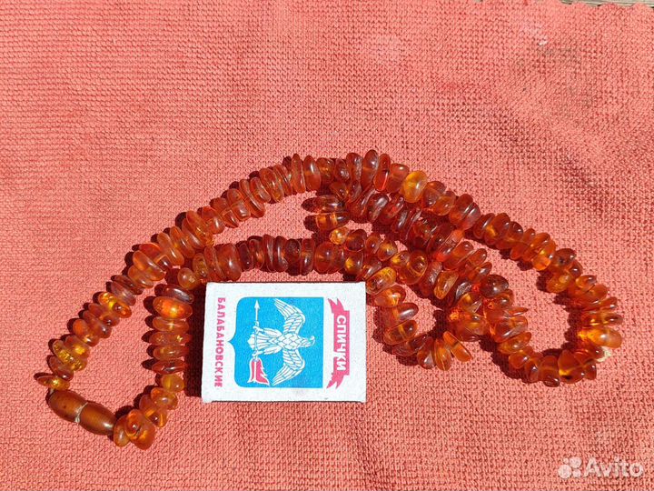 Янтарные бусы натуральные