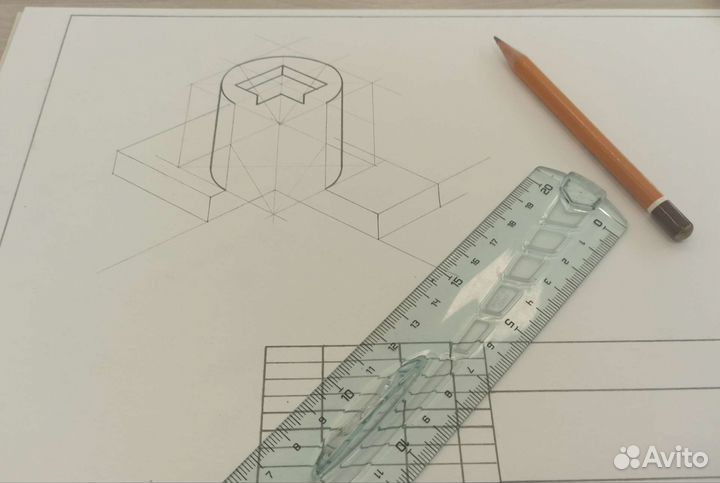 Чертежи от руки. Репетитор по черчению