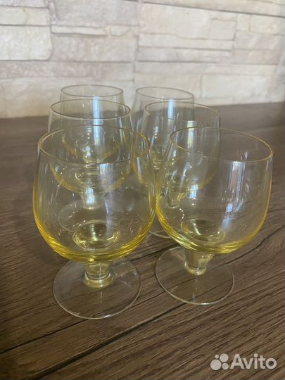 Бокалы из цветного стекла СССР