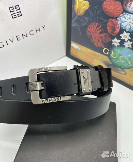 Мужской кожаный ремень Armani