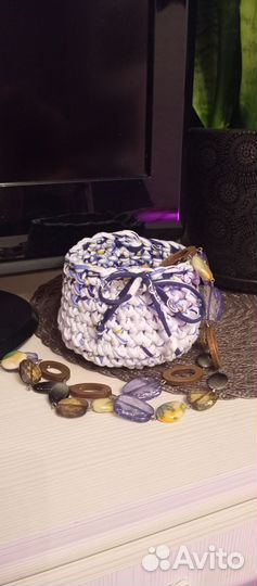 Корзинки из трикотажной пряжи