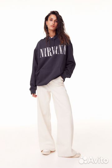 Худи H&M Nirvana Long sleeve с капюшоном