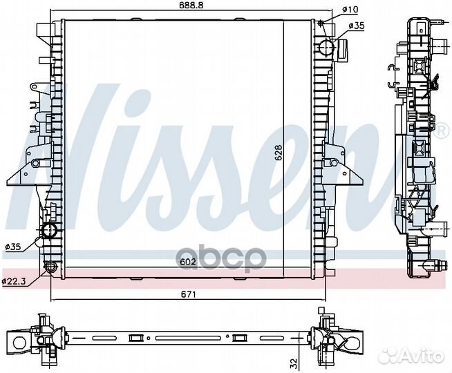 Радиатор охлаждение двигателя 64333 Nissens