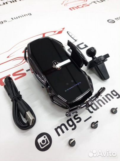 Беспроводная зарядка 15W Black нового образца