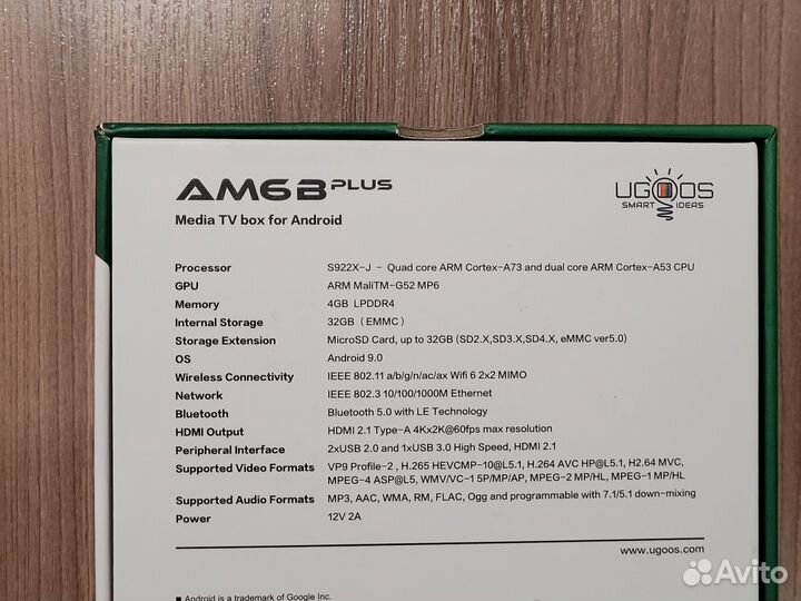 Тв приставка Ugoos AM6B Plus 4/32