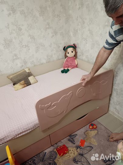 Детская кровать дельфин с ящиками