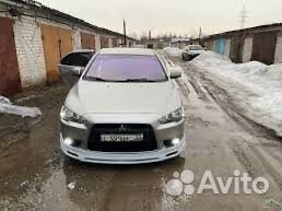 Юбка на передний бампер lancer 10