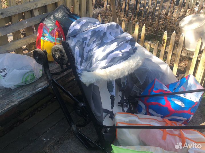 Детские санки коляска