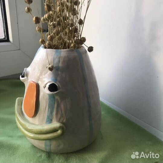 Авторская керамическая ваза ручной работы