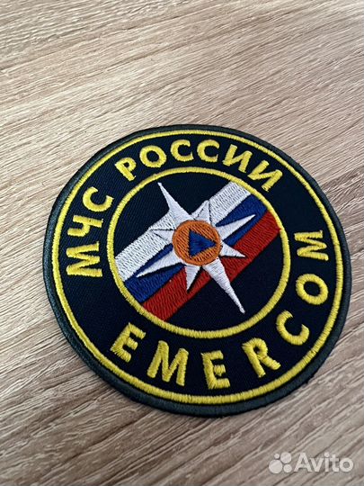 Шевроны мчс России, желтая нить (оптом)