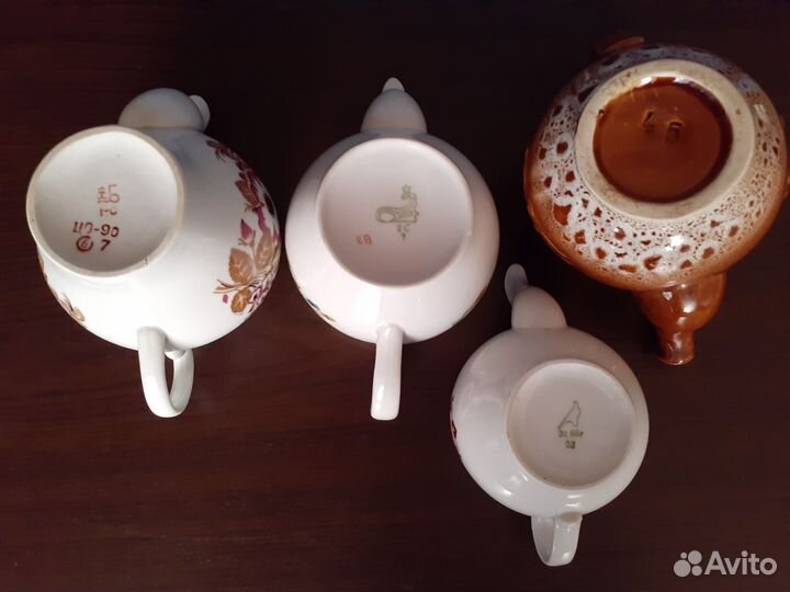 Заварочный чайник, кружки, солонки времен СССР