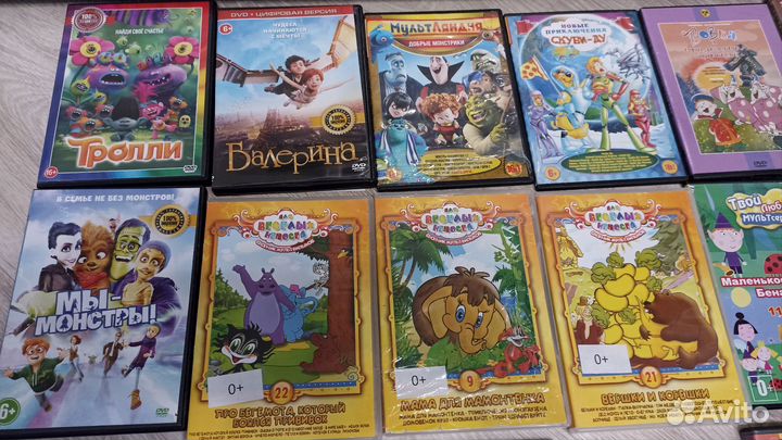 DVD диски мультфильмы пакетом, набором 40 шт