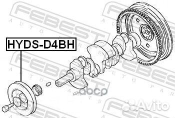 Шкив коленвала D4BH(4D56 TCI) (hyundai H-1 2001)