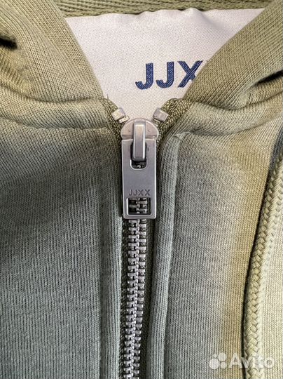 Худи на замке укороченная хаки jjxx