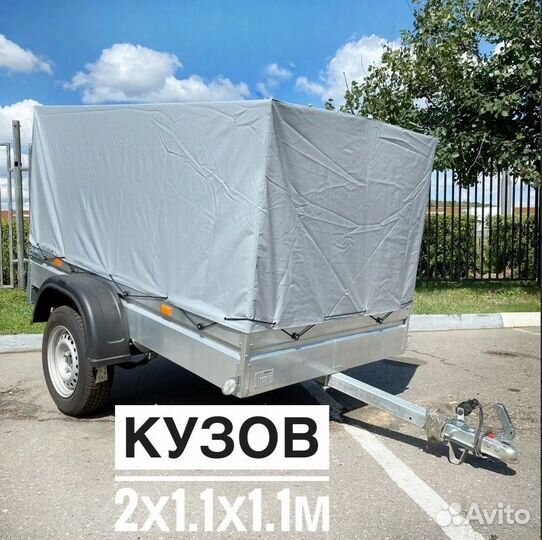 Прицеп легковой с тентом 108 см 00.002. Оцинкован