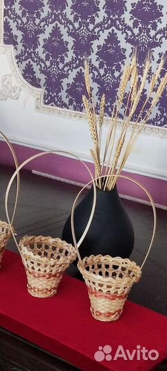 Корзина плетеная с ручкой