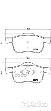 Колодки тормозные дисковые К-Т volvo S60 I (384