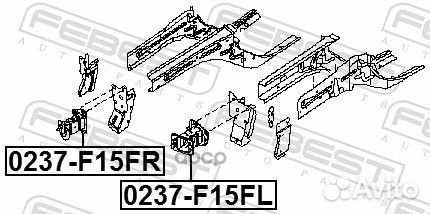 Кронштейн усилителя бампера переднего правый 02