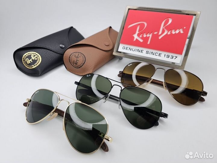 Очки Ray Ban Aviator 8307 002 Carbon Green Стекло