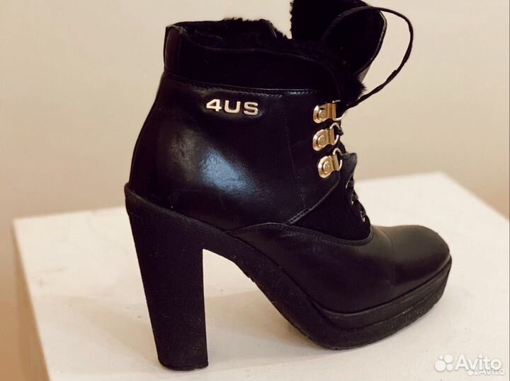 Ботильоны 4US Италия кожаные на меху 36 р