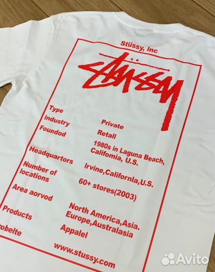 Футболка Stussy SS23 Wiki Tee 2023 белая