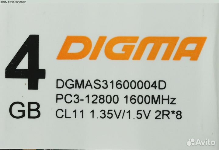 Dgmas31600004D, Модуль памяти Digma 4 гб sodimm DD