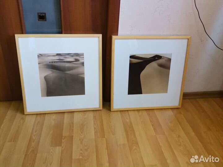 Постеры 8 шт в дерев.раме, стекло