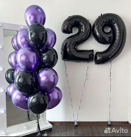 Воздушные шары цифры на день рождения