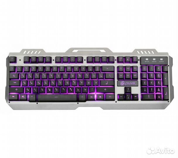 Клавиатура Оклик 790G Iron Force, серый/черный