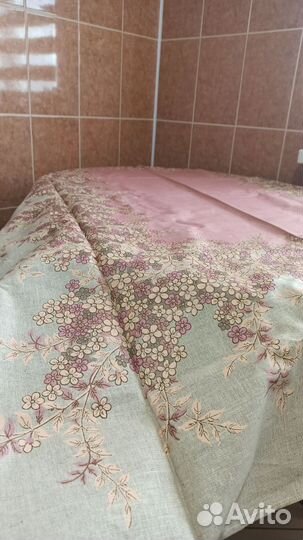 Скатерть льняная новая 170х140 см. СССР