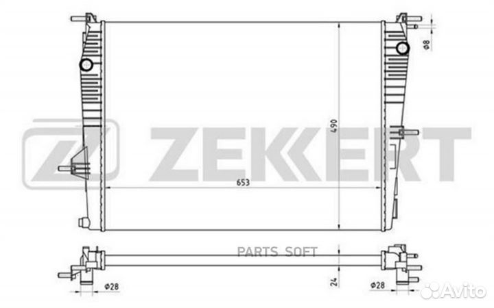 Радиатор охлаждения Рено Сценик III 09