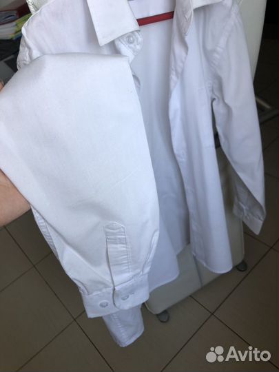 Рубашка белая на мальчика 152