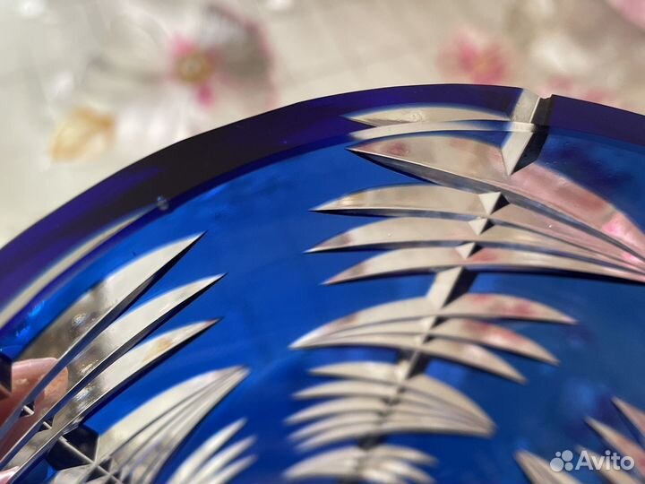 Вазы синий хрусталь СССР