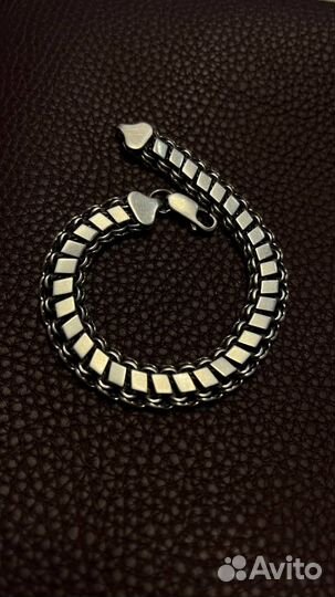 Браслет дракон серебряный мужской