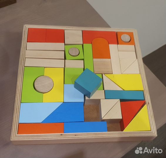 Развивающие деревянные игрушки конструктор городок