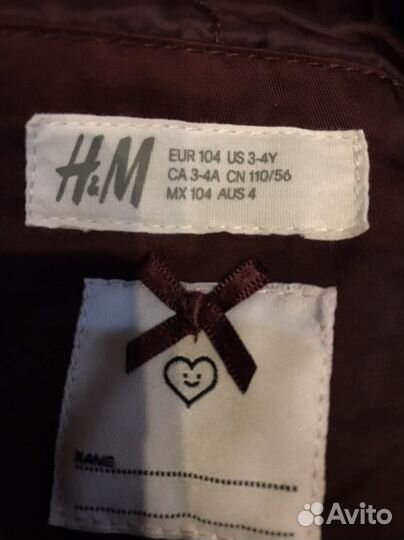 Парка hm для девочки
