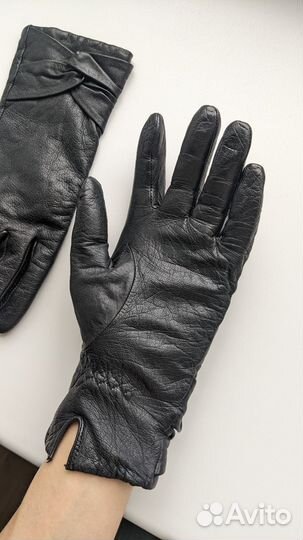 Перчатки женские кожаные