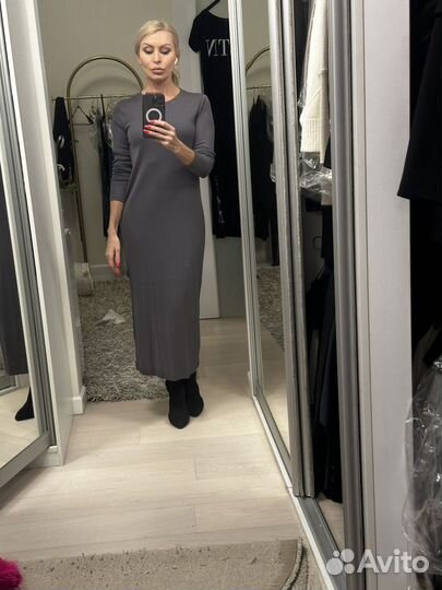 Трикотажное платье zara s