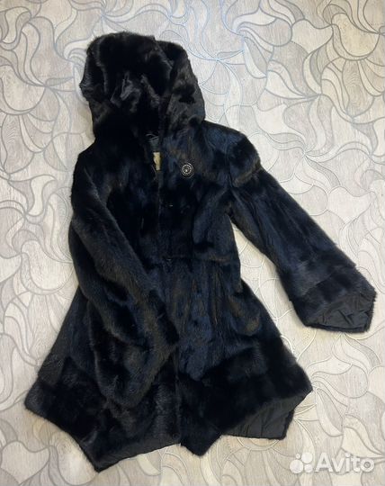 Шуба норковая с капюшоном 40 42