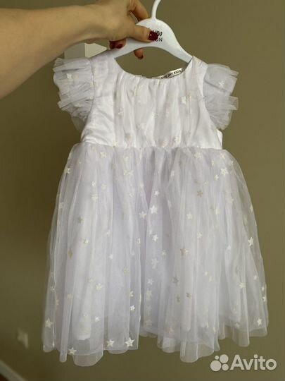 Детское нарядное платье 104 белое