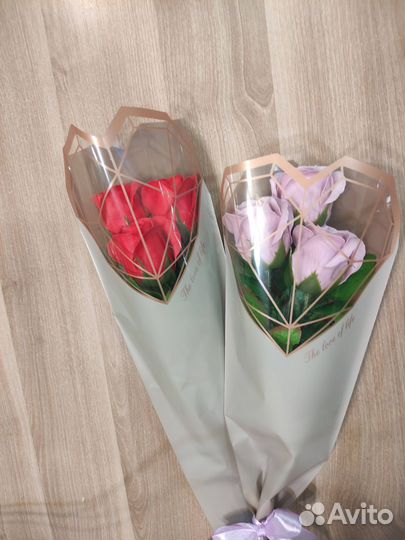 Букет из мыльных роз