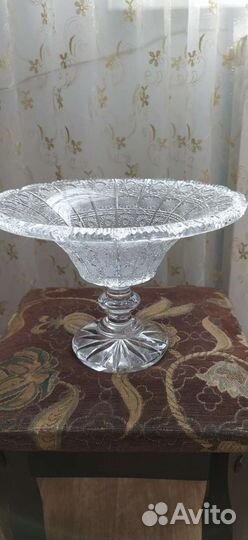 Ваза для фруктов Чешская Glasspo