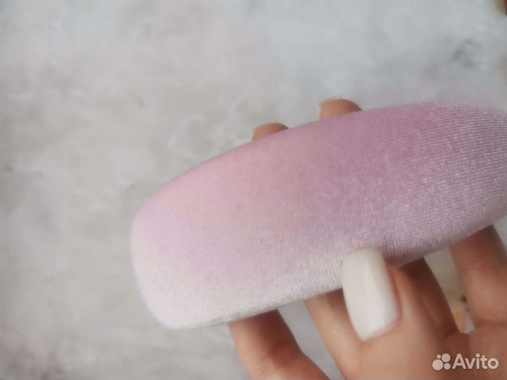 Объёмный мягкий ободок нежно розового цвета