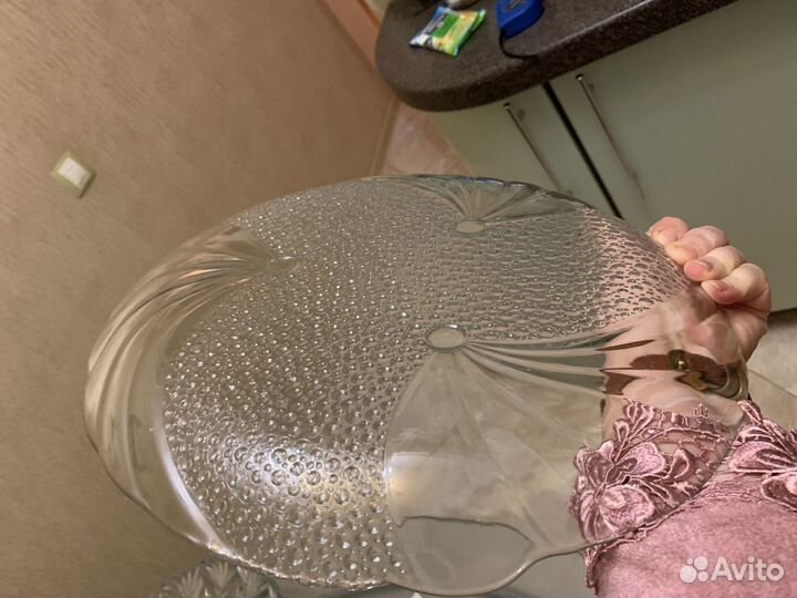 Хрустальное блюдо и стекло Пашахабче(Турция)